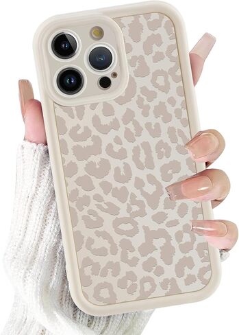 Cute Cheetah Print Phone Case for iPhone 15 Case 6.1", Aesthetic Luxury Black Leopard Pattern Design Cover Shockproof Soft Slim TPU Full Camera Lens Protective Funda for Women Girls in Saudi Arabia