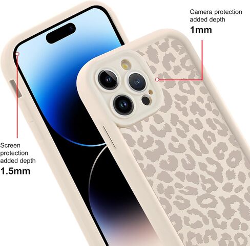 Cute Cheetah Print Phone Case for iPhone 15 Case 6.1", Aesthetic Luxury Black Leopard Pattern Design Cover Shockproof Soft Slim TPU Full Camera Lens Protective Funda for Women Girls in Saudi Arabia