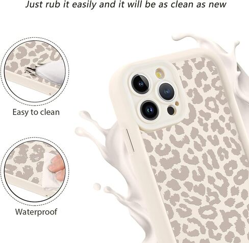 Cute Cheetah Print Phone Case for iPhone 15 Case 6.1", Aesthetic Luxury Black Leopard Pattern Design Cover Shockproof Soft Slim TPU Full Camera Lens Protective Funda for Women Girls in Saudi Arabia