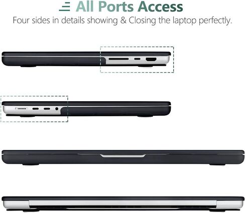Dongke for M3 MacBook Pro 14 Inch Case 2024 2023 2021 A2918 A2992 M2 A2779 M1 A2442 Pro/Max ، غطاء قشرة صلبة بلاستيكية لـ Mac Pro 14 "مع عرض Retina XDR & Touch معرف التكوين ، كتاب التكوين in Kuwait