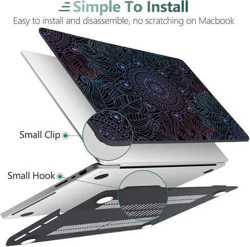 Dongke for M3 MacBook Pro 14 Inch Case 2024 2023 2021 A2918 A2992 M2 A2779 M1 A2442 Pro/Max ، غطاء قشرة صلبة بلاستيكية لـ Mac Pro 14 "مع عرض Retina XDR & Touch معرف التكوين ، كتاب التكوين in Kuwait