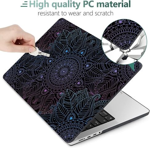 Dongke for M3 MacBook Pro 14 Inch Case 2024 2023 2021 A2918 A2992 M2 A2779 M1 A2442 Pro/Max ، غطاء قشرة صلبة بلاستيكية لـ Mac Pro 14 "مع عرض Retina XDR & Touch معرف التكوين ، كتاب التكوين in Kuwait