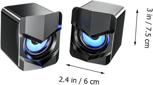2PCS MINI Audios مكبرات صوت الكمبيوتر مكاتب الهاتف مكبرات الصوت USB STEREO سطح المكتب كمبيوتر USB in Saudi Arabia