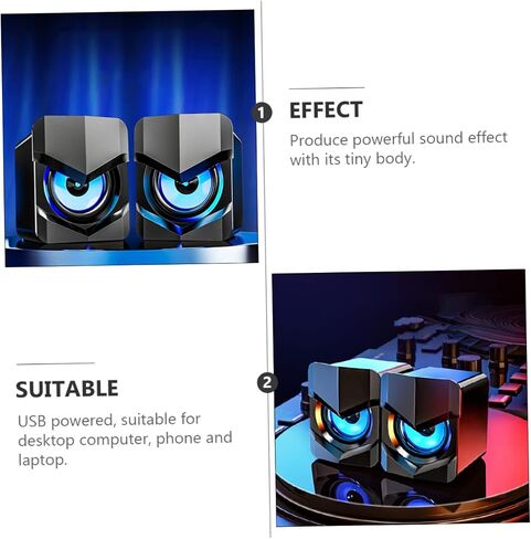 2PCS MINI Audios مكبرات صوت الكمبيوتر مكاتب الهاتف مكبرات الصوت USB STEREO سطح المكتب كمبيوتر USB in Saudi Arabia