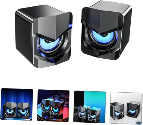 2PCS MINI Audios مكبرات صوت الكمبيوتر مكاتب الهاتف مكبرات الصوت USB STEREO سطح المكتب كمبيوتر USB in Saudi Arabia