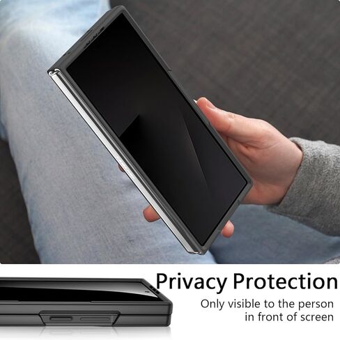 حالة الخصوصية لـ Samsung Galaxy S25 Ultra ، حالة هاتف مغناطيسي واضح مع حامي شاشة الخصوصية وغطاء الكاميرا [20 قدمًا من الحماية العسكرية] in Kuwait