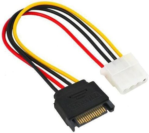 4 Pin IDE to SATA 15 Pin HDD Power Supply Extension Cable ATA Splitter Hard Drive Adapter Cable Connector(Molex to 2 x SATA) in Saudi Arabia