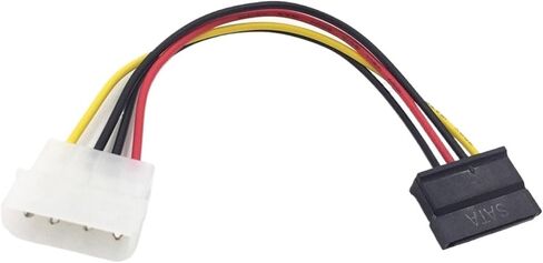 4 Pin IDE to SATA 15 Pin HDD Power Supply Extension Cable ATA Splitter Hard Drive Adapter Cable Connector(Molex to 2 x SATA) in Saudi Arabia