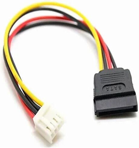 مرنة 4pin أنثى 2.54 مم إلى 15pin ساتا ذكور/محول محول اللوحة الأم يؤدي إلى كابل سلك 18AWG (ذكور ساتا إلى 4pin) in Saudi Arabia