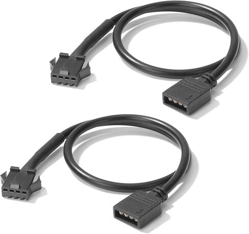 كابل محول تحويل 30 سم RGB للوحة الأم 5V 3PIN/12V 4PIN للكمبيوتر كمبيوتر L/E/D شريط الضوء/LED Cable SM (4pcs 3p ذكر) in Saudi Arabia