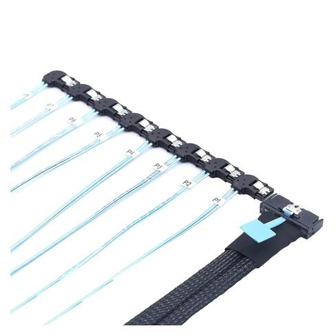0.8m 74p 8x 8i s/as SFF-8654 8i PCi-e Ultraport Slimline 5.0 to 8x Sata 7p angle cable teme in Saudi Arabia