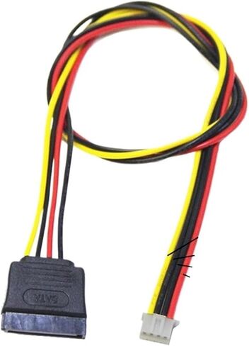 PH 2.0mm 4Pin Small TY>pe to 15Pin HDD SATA Power Supply Cable Cord 20AWG Wire for Industrial All-in-one HD M1ni PC PDD(35cm) in Saudi Arabia