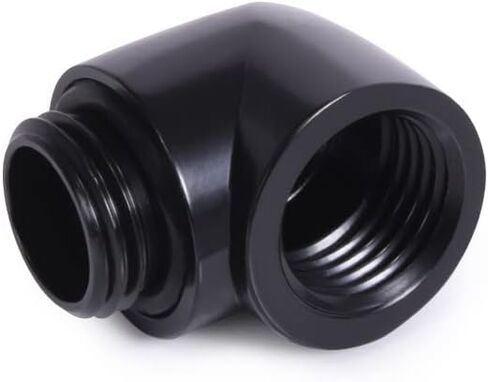 Alphacool Eiszapfen L-Connector Fitting G1/4 OT G1/4 IT - Black (17594) in Saudi Arabia