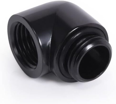 Alphacool Eiszapfen L-Connector Fitting G1/4 OT G1/4 IT - Black (17594) in Saudi Arabia