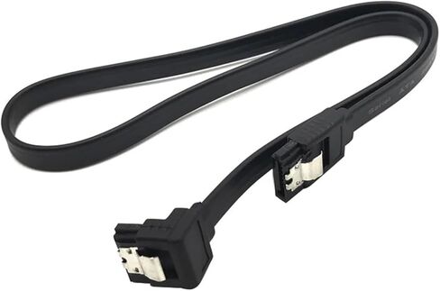 40/50cm SATA 3.0 Cable SATA 3.0 III SATA3 6GB/s Hard Drive Data Cable Cord S/AS Cable Channel Straight 90 Degree Wire TXTB1(Black Bend 40cm) in Kuwait