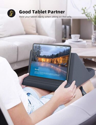 Lamicall Laptop Stand for Desk with 360 Rotating Base + Tablet Pillow Stand with 6 Viewing Angles in Saudi Arabia