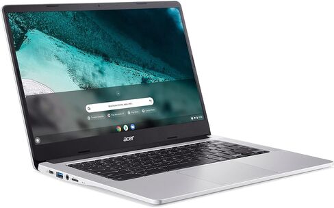 Acer Chromebook 314 CB314-3HT-C9VS | Intel Celeron N4500 | 14 "عرض HD IPS كامل اللمس | Intel UHD Graphics | 4GB LPDDR4X | 128GB EMMC | Wi-Fi 6 | DTS Audio | Chrome OS | Silver Pure in Saudi Arabia