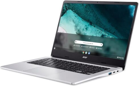 Acer Chromebook 314 CB314-3HT-C9VS | Intel Celeron N4500 | 14 "عرض HD IPS كامل اللمس | Intel UHD Graphics | 4GB LPDDR4X | 128GB EMMC | Wi-Fi 6 | DTS Audio | Chrome OS | Silver Pure in Saudi Arabia