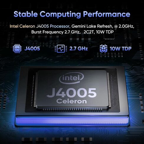 Window 11 Pro Laptop PC with 14.1 inch FHD Display, 8GB LPDDR4 256GB SSD, Celeron J4005 (up to 2.7GHz) 丨3xUSB A丨RJ45丨HD Port丨Wi-Fi 5丨BT5.1, Ultra Thin and Light Notebook Computer - Gray in Kuwait