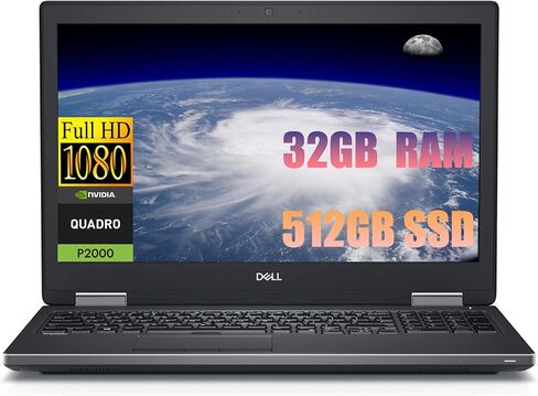 Dell Precision 7530 محطة عمل Mobile 15.6 "FHD LAPTOP ، Intel Core I5-8400H 2.5GHz ، 32GB DDR4 RAM ، 512GB SSD ، NVIDIA QUADRO P2000 ، Type-C ، HDMI ، Win 10 Pro (READED) in Kuwait