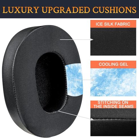SOULWIT Earpads Replacement for Sony MDR-ZX750 (ZX750BN/ZX750AP/ZX750DC) Headphones, Ear Pads Cushions with Noise Isolation Foam-CG Black in Saudi Arabia