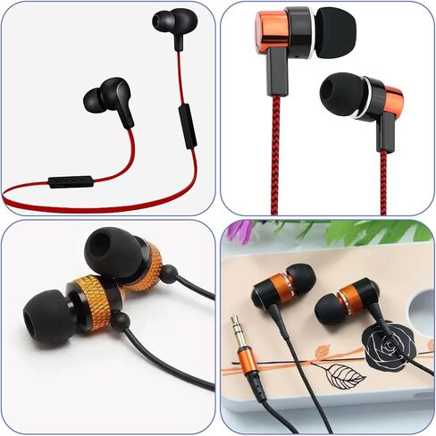 60 Pcs Replacement Earbud Tips, Silicone Ear Buds Tips Headphone Earpads Soft Silicone Ear Tip Earbud Tip Replacement in S/M/L Sizes Earphone Cover Fit Most Headphones (Black) in Saudi Arabia