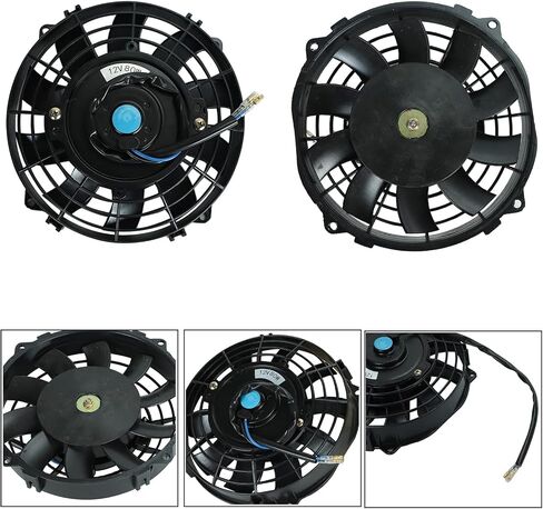 7 Inch Universal Slim Fan Push Pull Electric Radiator Cooling Fan 12V 80W with Mount Kit in Kuwait