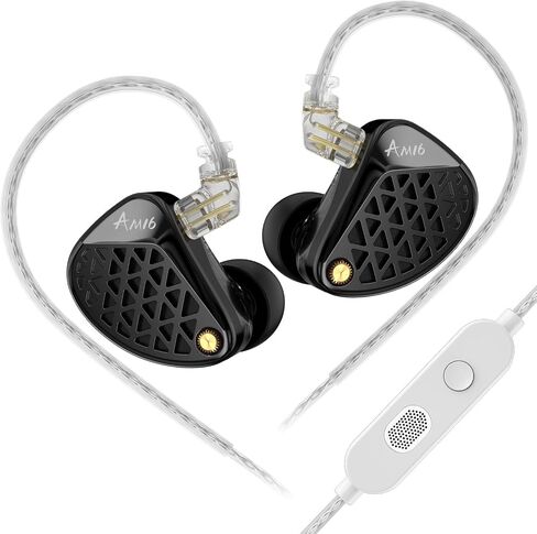 KZ AM16 16 سائق التسليح المتوازن Hi-Fi IEM مع سماعات الرأس المتوازنة والمحسّنة بالباص سماعات رأس كبلات قابلة للفصل (باس لا ميكروفون) in Kuwait