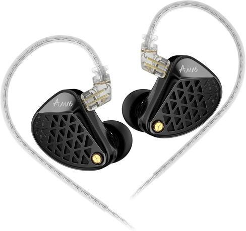 KZ AM16 16 سائق التسليح المتوازن Hi-Fi IEM مع سماعات الرأس المتوازنة والمحسّنة بالباص سماعات رأس كبلات قابلة للفصل (باس لا ميكروفون) in Kuwait
