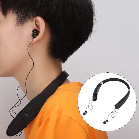 SX-991 Bluetooth اللاسلكي اللاسلكي ، سماعات أذن شريط العنق ، سماعات الرأس المعلقة من الرقبة القابلة للطي ، تقليل ضوضاء النطاق العريض CVC ، اتصال مطابقة ذكي للجهاز اللوحي ، الكمبيوتر المحمول ، سطح المكتب والهاتف الخلوي in Kuwait