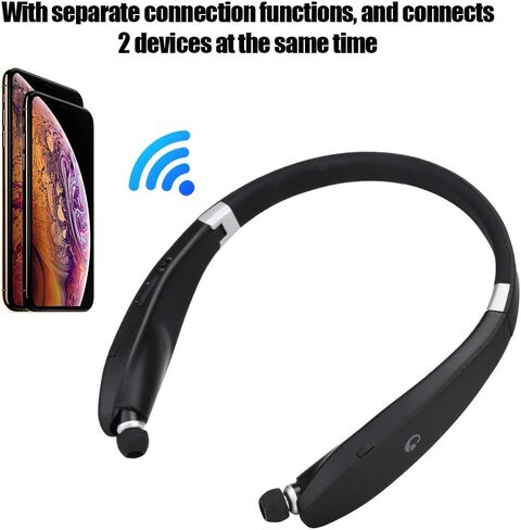 SX-991 Bluetooth اللاسلكي اللاسلكي ، سماعات أذن شريط العنق ، سماعات الرأس المعلقة من الرقبة القابلة للطي ، تقليل ضوضاء النطاق العريض CVC ، اتصال مطابقة ذكي للجهاز اللوحي ، الكمبيوتر المحمول ، سطح المكتب والهاتف الخلوي in Kuwait