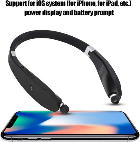 SX-991 Bluetooth اللاسلكي اللاسلكي ، سماعات أذن شريط العنق ، سماعات الرأس المعلقة من الرقبة القابلة للطي ، تقليل ضوضاء النطاق العريض CVC ، اتصال مطابقة ذكي للجهاز اللوحي ، الكمبيوتر المحمول ، سطح المكتب والهاتف الخلوي in Kuwait