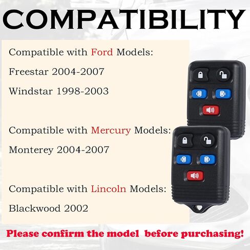 نوبات استبدال Key FOB FORD FORD FREESTAR 2004 2005 2006 2007 Windsta 1999-2003 Mercury Monterey 2004-2007 Lincoln Blackwood 2002 inting inting under control CWTWB1U322 1L2T-15K601-AA in Kuwait