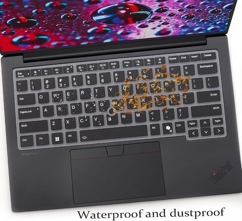 2 PCS Keyboard Cover for Lenovo Thinkpad X1 Yoga Gen 9 14'',Thinkpad T14s Gen 6,Thinkpad T14 Gen 6/Gen 5,Thinkpad P14s Gen 5,Thinkpad L14 Gen 5,Thinkpad E14 Gen 7 Keyboard-Black+Clear in Saudi Arabia