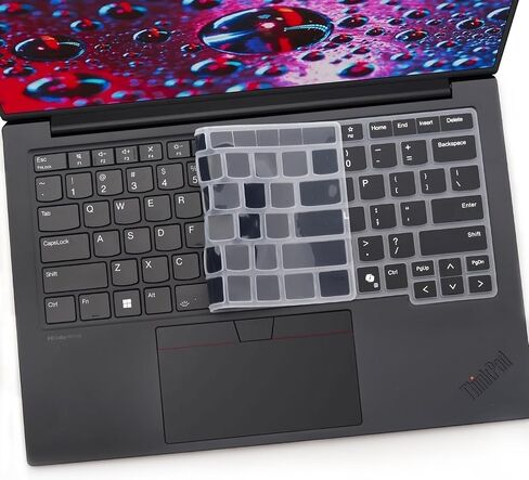 2 PCS Keyboard Cover for Lenovo Thinkpad X1 Yoga Gen 9 14'',Thinkpad T14s Gen 6,Thinkpad T14 Gen 6/Gen 5,Thinkpad P14s Gen 5,Thinkpad L14 Gen 5,Thinkpad E14 Gen 7 Keyboard-Black+Clear in Saudi Arabia