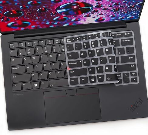 2 PCS Keyboard Cover for Lenovo Thinkpad X1 Yoga Gen 9 14'',Thinkpad T14s Gen 6,Thinkpad T14 Gen 6/Gen 5,Thinkpad P14s Gen 5,Thinkpad L14 Gen 5,Thinkpad E14 Gen 7 Keyboard-Black+Clear in Saudi Arabia