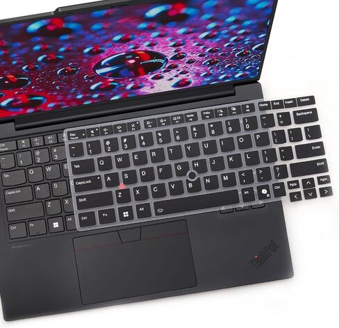 2 PCS Keyboard Cover for Lenovo Thinkpad X1 Yoga Gen 9 14'',Thinkpad T14s Gen 6,Thinkpad T14 Gen 6/Gen 5,Thinkpad P14s Gen 5,Thinkpad L14 Gen 5,Thinkpad E14 Gen 7 Keyboard-Black+Clear in Saudi Arabia