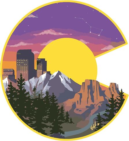 Love Colorado Sticker State STATE FINYL SCALS COLORADO COLORAD STAY SKY MOUNTAIN in Saudi Arabia