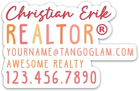 Personalized Real Estate Agent Sticker, Vinyl Waterproof Ask Me About Real Estate Sticker for Realtor, Custom Business Name Realtor Stickers for Laptop Water Bottle Notebook in Kuwait