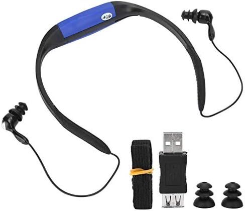 سماعات الأذن ، مشغل موسيقى MP3 Swimming IPX8 ، راديو FM ، تصميم سيليكون مريح ، IPX8 مقاوم للماء ، للسباحة ، ركوب الأمواج وغيرها من الرياضات المائية in Kuwait