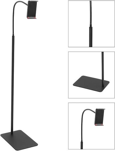 Tablet Floor Stand with Flexible Gooseneck and Stable Base Portable Tripod for Watching Movies, Video Chat, Online Teaching (Compatible with 4 to 7.48" Devices) in Saudi Arabia