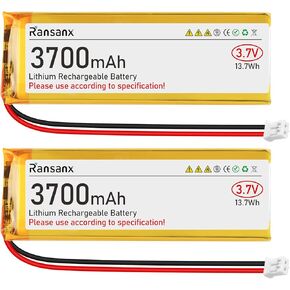 3.7V Lipo Battery 150mAh 401730 Rechargeable Lithium Polymer Battery with Micro JST 1.25 Connector Integrated Protection Circuit for Electronic Device (2 Pcs) in Kuwait