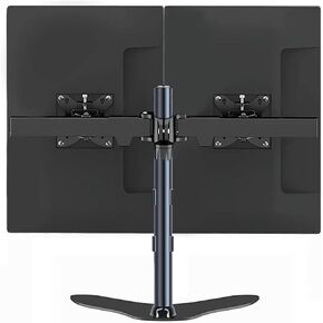 Dual Monitor Stand Mount Height Adjustable Freestanding Two Arm Monitor Mount for 17 32 Inch Monitors Fits TVs as Well Ideal for Home Office and Gaming Setup in Saudi Arabia