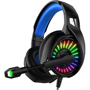 Gaming Headset Stereo Surround Sound, Gaming Headset with Mic & LED Light Noise Cancelling Over Ear Headphones Compatible in Saudi Arabia