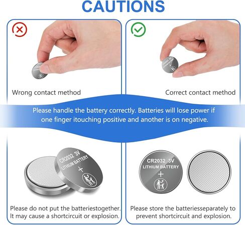 3V Batteries CR2032 Lithium 12 Pack - CR 2032 Lithium 3V Coin Battery for Car Remote Key Fob,Apple AirTag Watches, Key Fobs, Calculators in Saudi Arabia