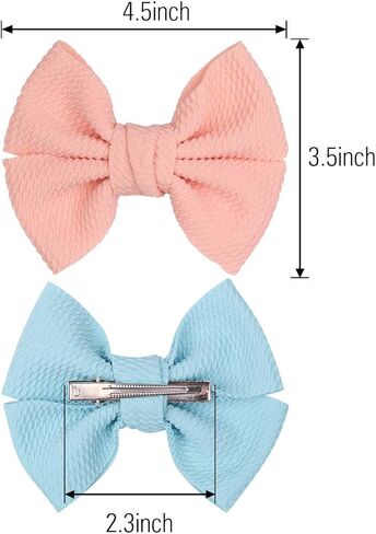 XIMA 30PCS Girls Hair Bows Clips Felt Woolen Hair Accessories Handmade Cotton Hair Bow for Toddler Girls Infants Kids and Teens 30Colors in Kuwait