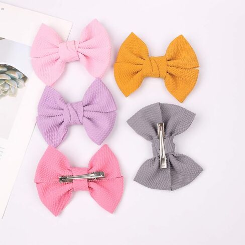 XIMA 30PCS Girls Hair Bows Clips Felt Woolen Hair Accessories Handmade Cotton Hair Bow for Toddler Girls Infants Kids and Teens 30Colors in Kuwait