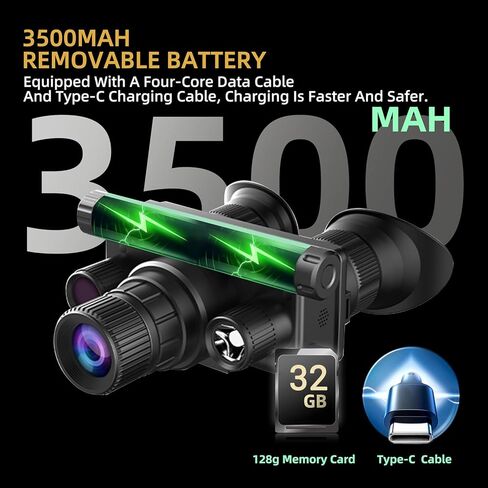 نظارات الرؤية الليلية - مناظير الرؤية الليلية 4K ، تضخم 8x ، مع 4 أوضاع ملونة ، يمكن أن يحفظ 32G HD Recording & Playback ، من أجل التخييم ، للتخييم in Kuwait