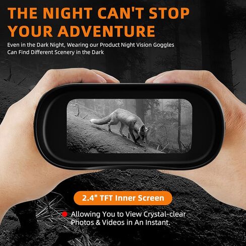 Device Night Device ، 1080p HD Video Recording ، 850nm LED LED ، سطوع 7 مستويات ، تكبير 4x ، تكبير رقمي 5x ، شاشة 2.4 بوصة ، متوافق مع ترايبود in Saudi Arabia