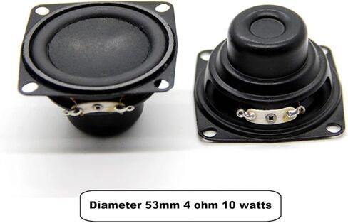 2 بوصة 10W 4 مكبرات الصوت المقاومة لللمس 2.0 قناة مكبرات صوت للهواتف الذكية والأجهزة اللوحية وأجهزة الكمبيوتر والمسرح المنزلي - الأسود (500314224) in Kuwait